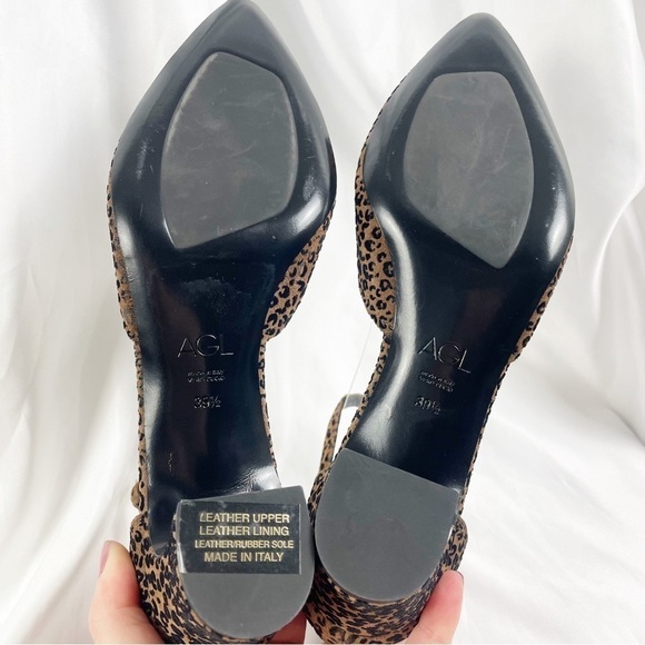 AGL Attilio Giusti Leombruni Leopard Cheetah D’Orsay Pointed Toe Heels Formal - Picture 7 of 8